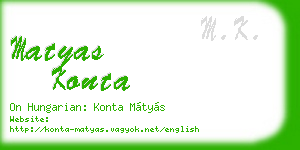 matyas konta business card